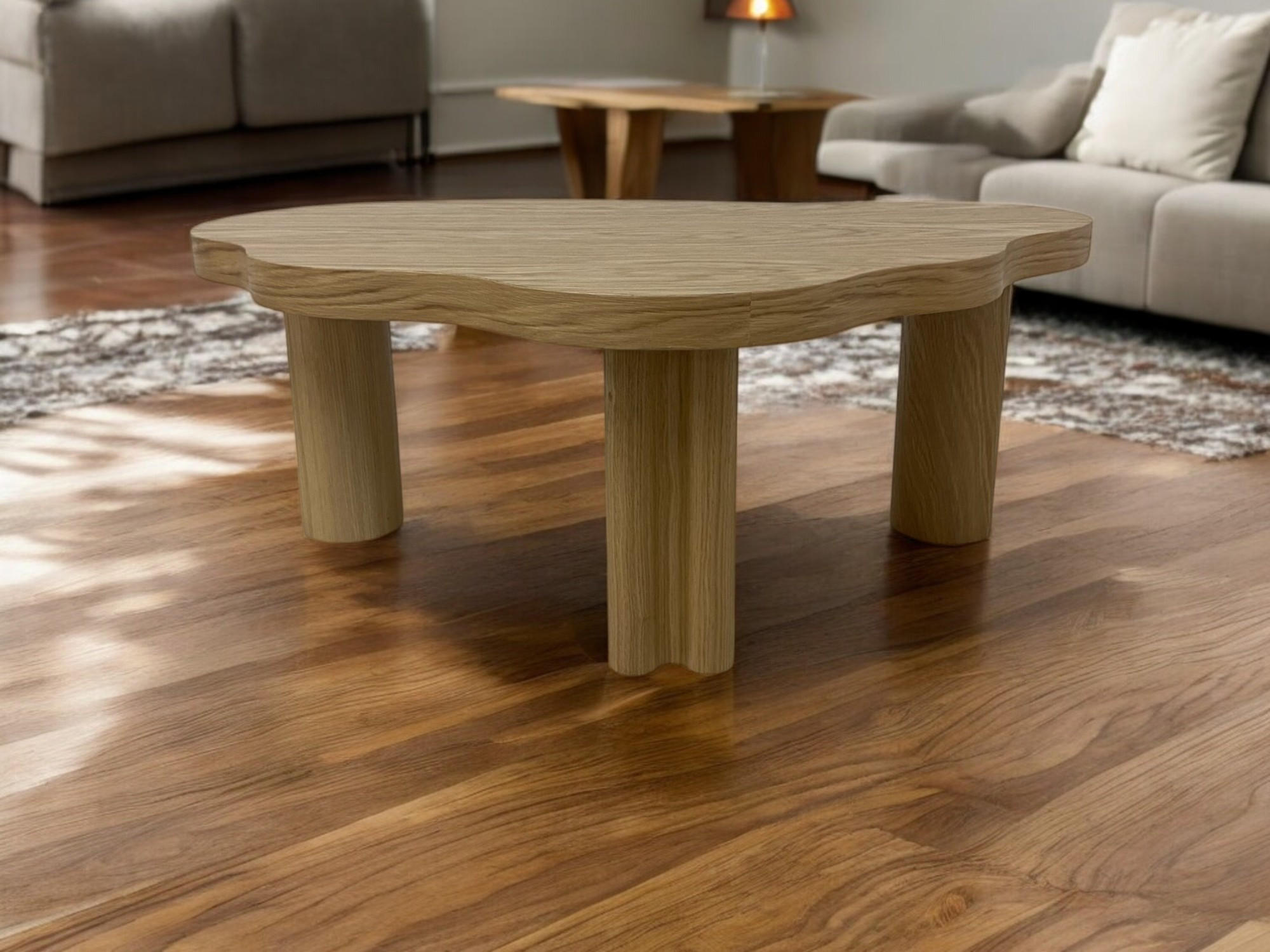 COUCHTISCH ORGANICA natürliche Qualität, solide und modern Eiche - Eichefarben, Eichenholz/Holz (63/100/38cm) - Kaiser Möbel