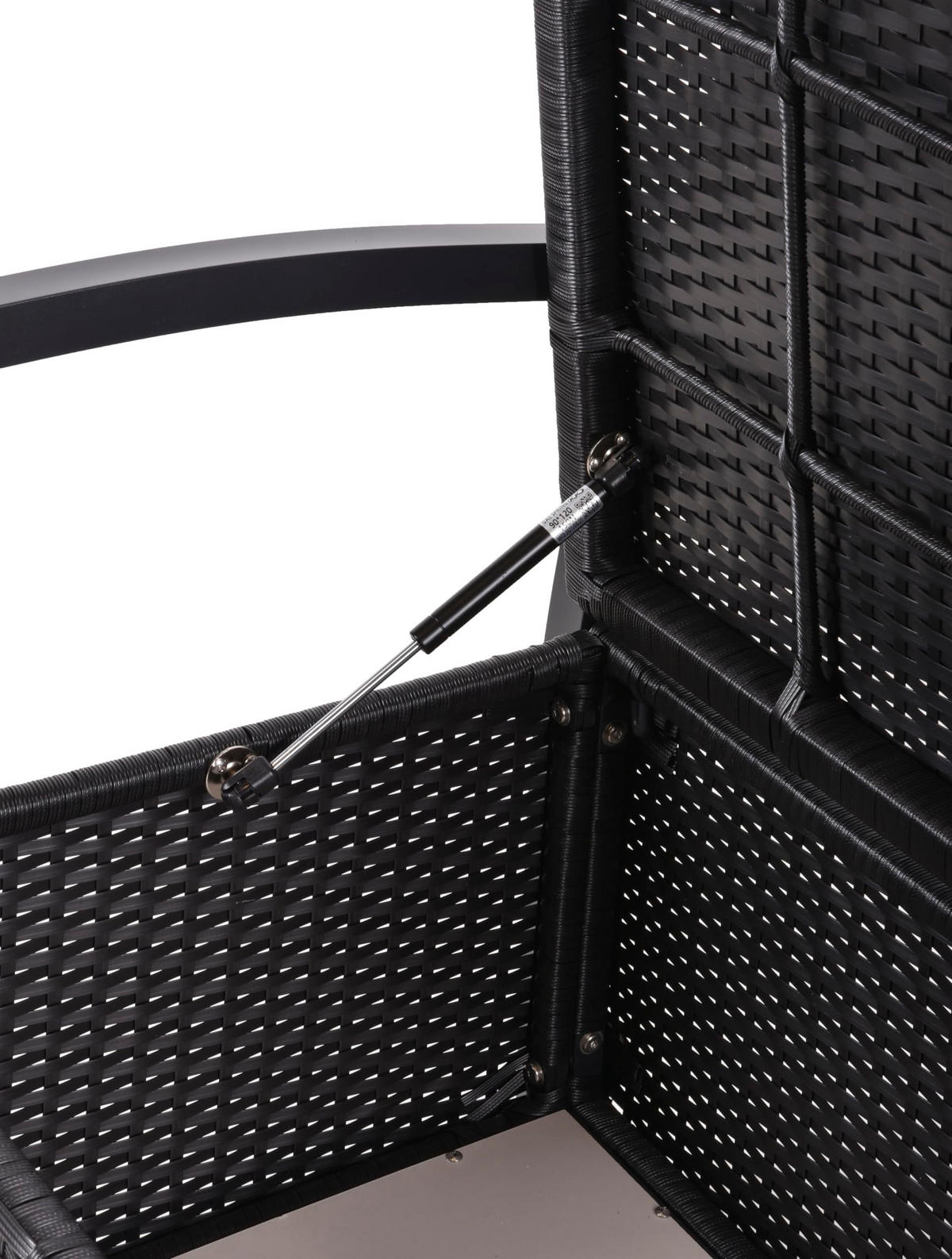 PARKBANK Vivi mit Ablagefach Gartenbank - Schwarz, Kunststoff (117/86/58cm) - DELUKE