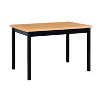 ESSTISCH Max 3, 70/120 cm, grandson - Birkefarben/Schwarz, Holz (70/120/76cm) - Leaf Design