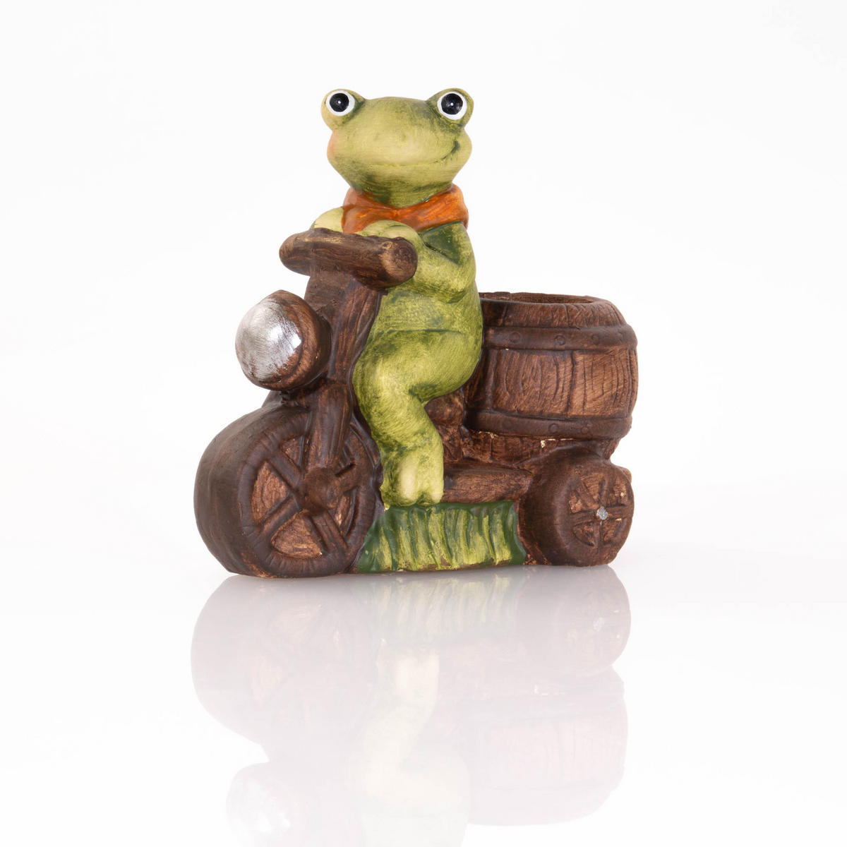 BLUMENTOPF Keramik Frosch 15 cm - Braun, Keramik (16.5/15.5cm)