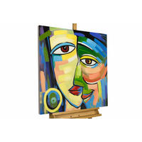 ÖLGEMÄLDE 80/80 cm - Blau/Multicolor, Holz/Textil (1.85/80cm) - KUNSTLOFT