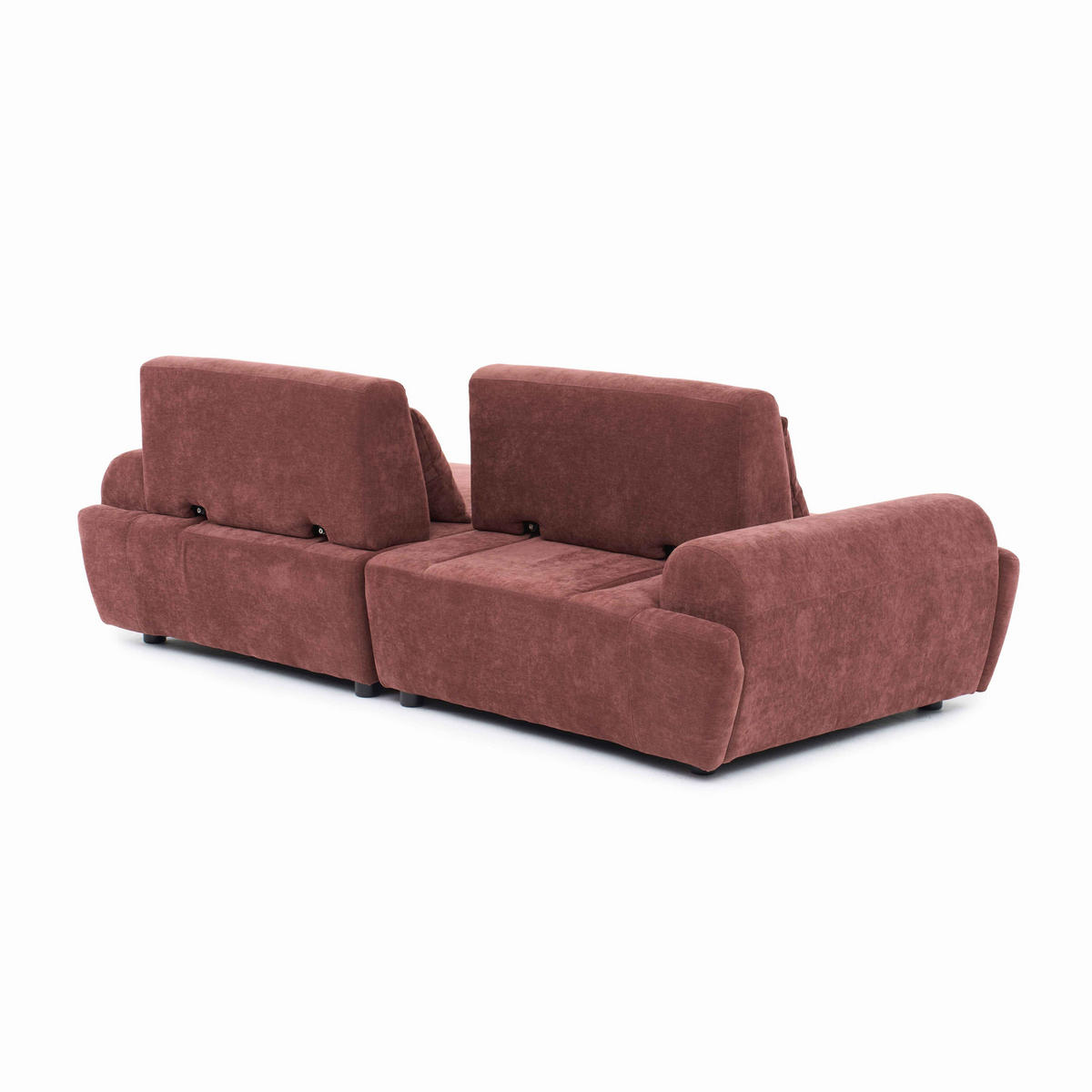 SOFA 2-Sitzer, Rot - Rot, Textil (218/82/109cm) - Oviala