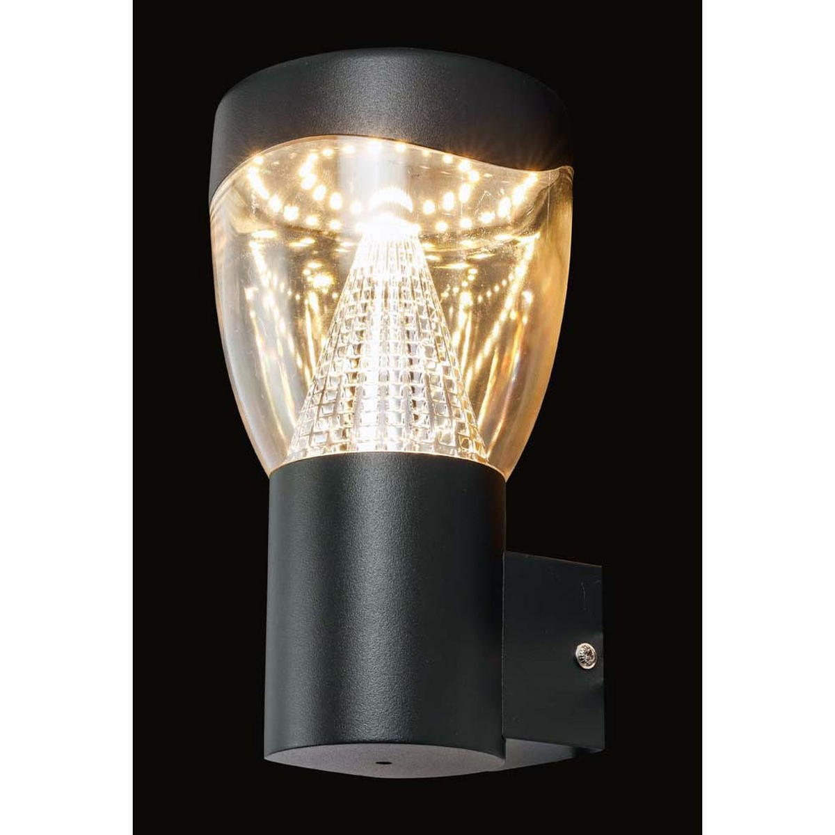 LED AUSSEN-WANDLEUCHTE DELTA Anthrazit Aluminium - Anthrazit, Metall (12/23/12cm) - Globo Lighting