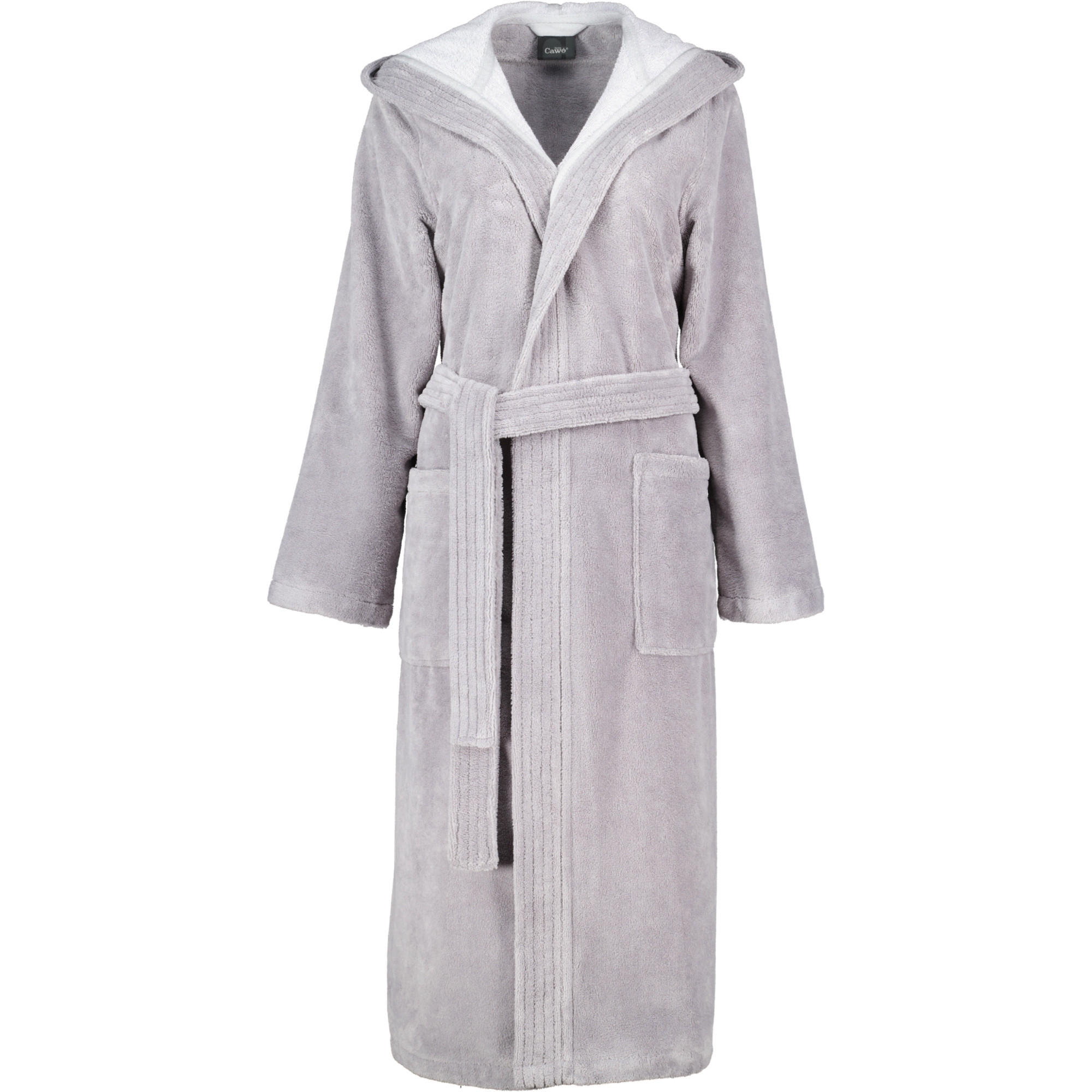 BADEMANTEL DAMEN KAPUZE 802 GRAPHIT - 73 - Grau, Textil (Mnull) - Cawoe