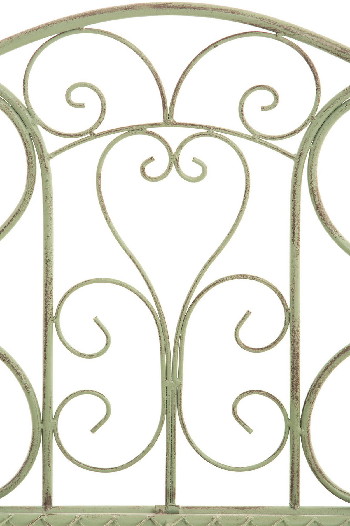 GARTENBANK 113/47 cm Metall antik-grün - Grün, Metall (113/89/47cm) - CLP