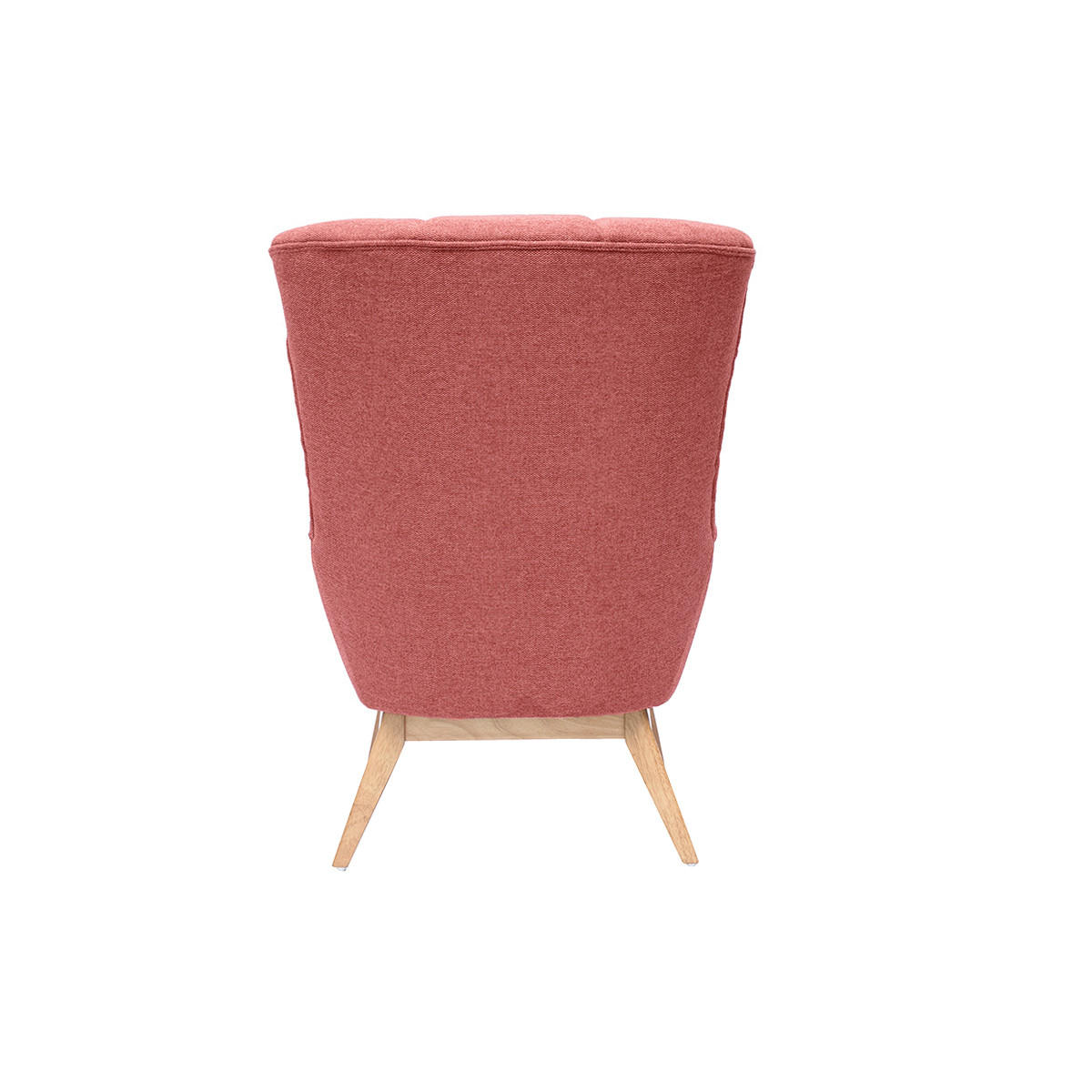 SESSEL Skandinavisch Samteffekt Terracotta Holz BRODY - Terracotta, Textil (93/101/75cm) - Miliboo