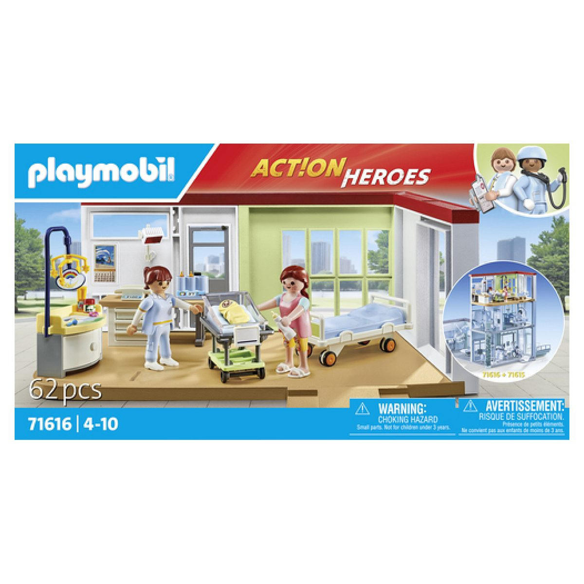 SPIELSET Das Entbindungszimmer - Blau, Kunststoff (9/19/35cm) - Playmobil
