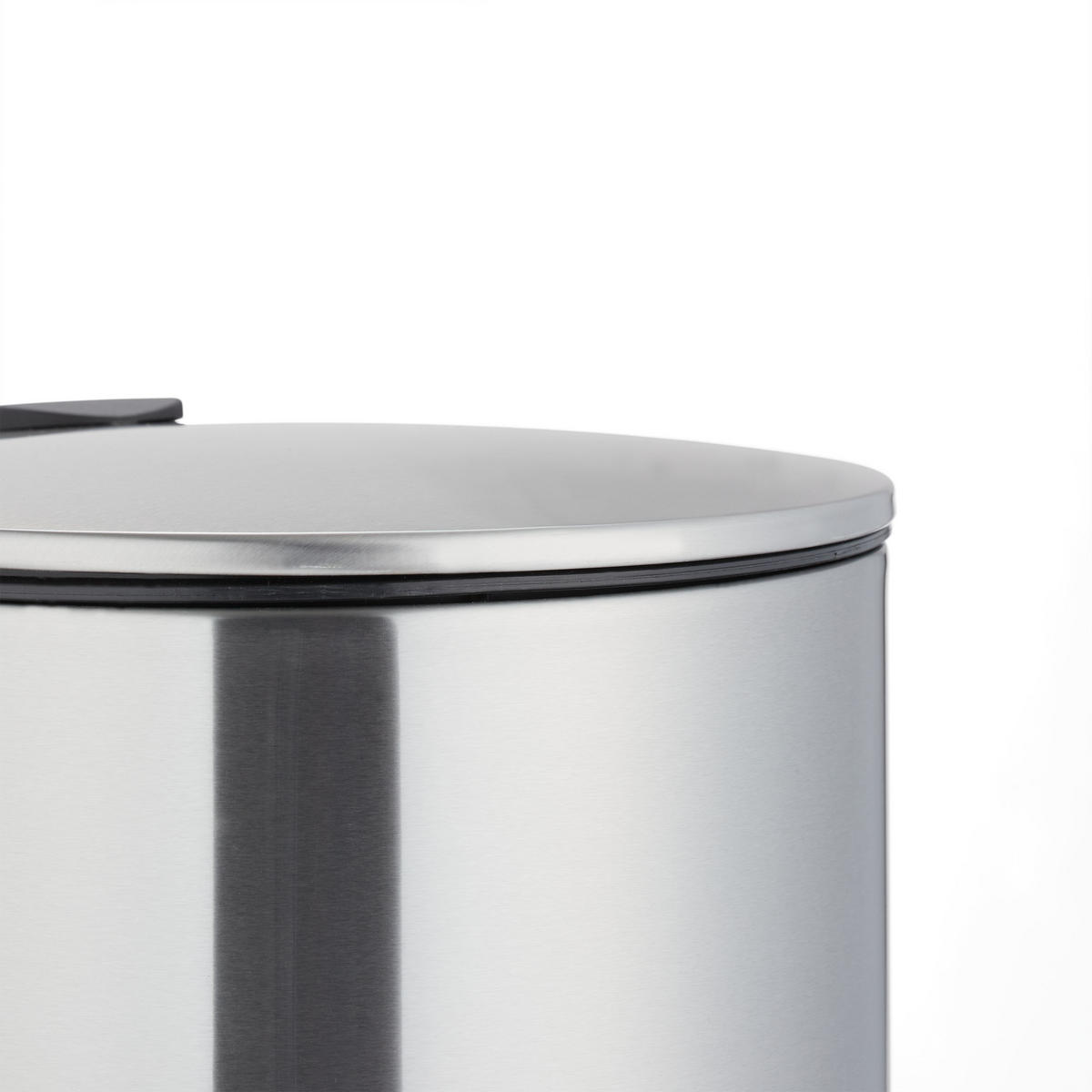 KÔŠ s pedálom - strieborná, kov/plast (25/38/30cm) - Relaxdays