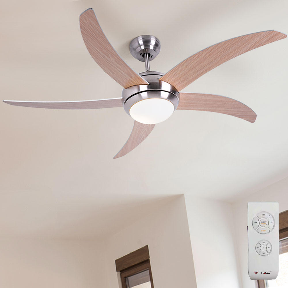 LED DECKENLEUCHTE Deckenventilator Braun - Braun, Metall (132/41/41cm)