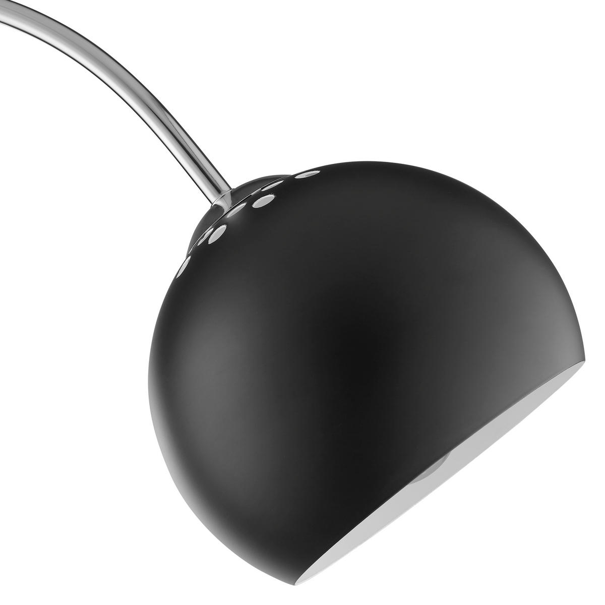 BOGENLEUCHTE Helen Chromfarben/Schwarz 51/23/170 cm - Multicolor, Metall (51/23/170cm) - Brilliant