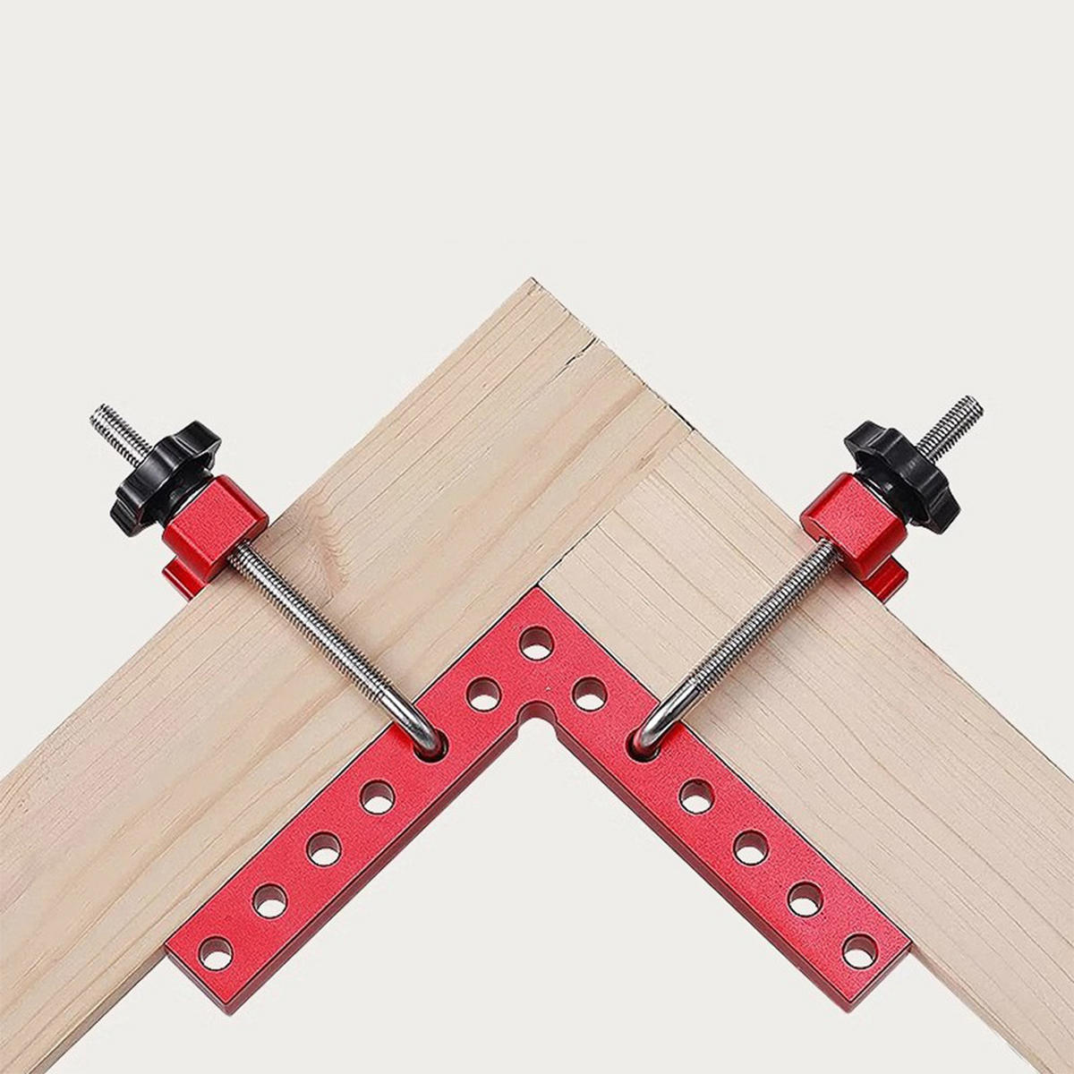 WINKELKLEMMEN 4er-set 90°aus Aluminiumlegierung in Rot Langlebiges Material Einfache Handhabung Praktische Skalen 5,51 Zoll / 140 mm - Rot, Metall (1.4/0.24/1cm) - Livingandhome