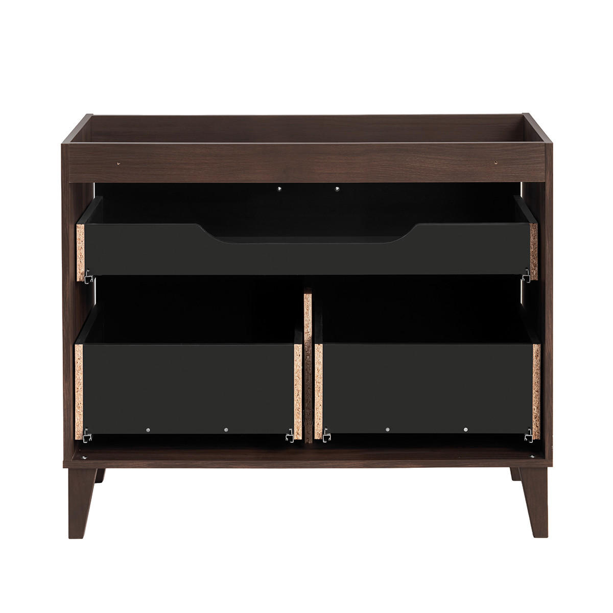 WASCHTISCH 101cm Moka Holz - Braun, Holzwerkstoff (101/82/46cm) - Petits-meubles