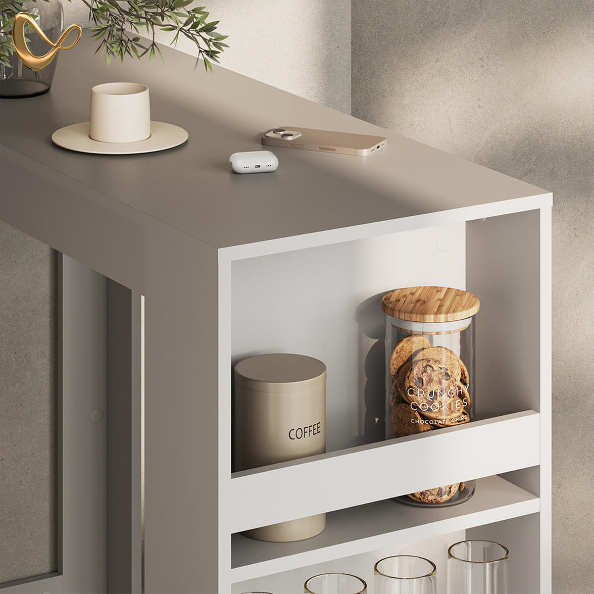 BARTISCH Regusa Weiß 45 x 110 cm - Weiß, Holzwerkstoff (110/45/106cm) - Livinity®