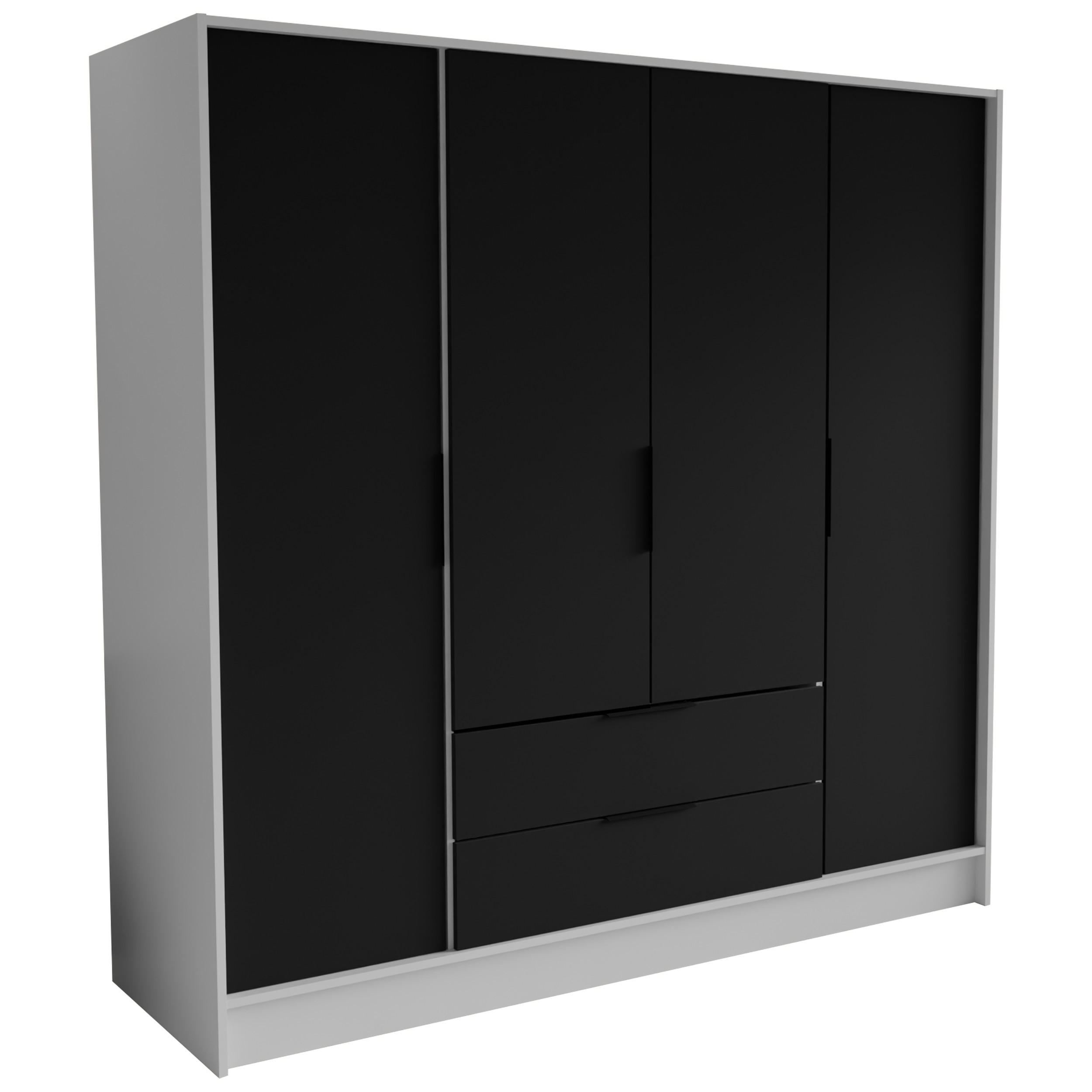 Masseno Drehtürenschrank Weiß 200x200x51 cm