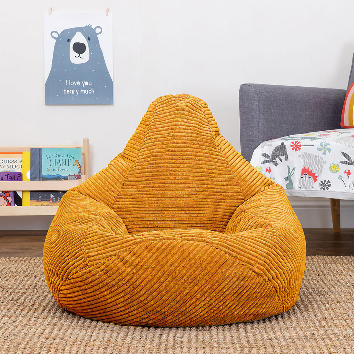 KINDERSITZSACK Sessel Dalton - Gelb, Textil (69/59/65cm) - icon