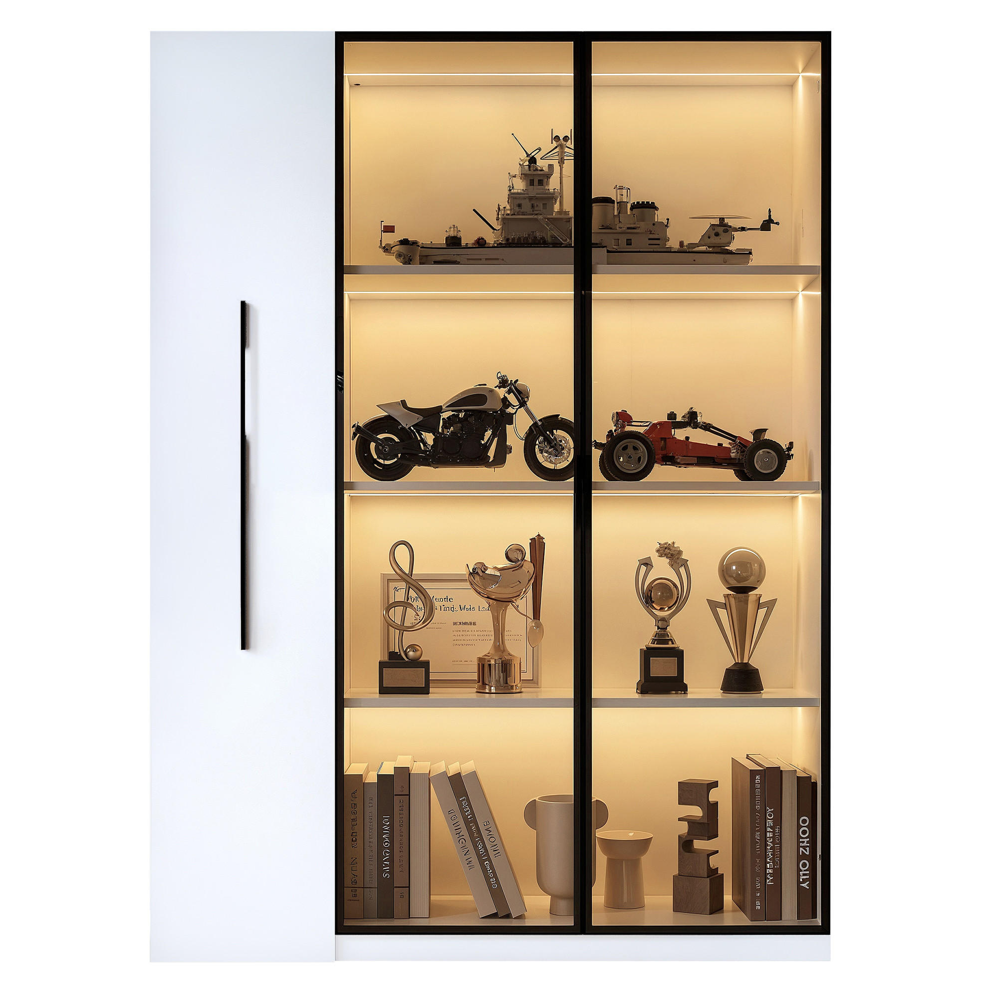 Ivmeu Vitrine Weiß 110.5x160x35 cm
