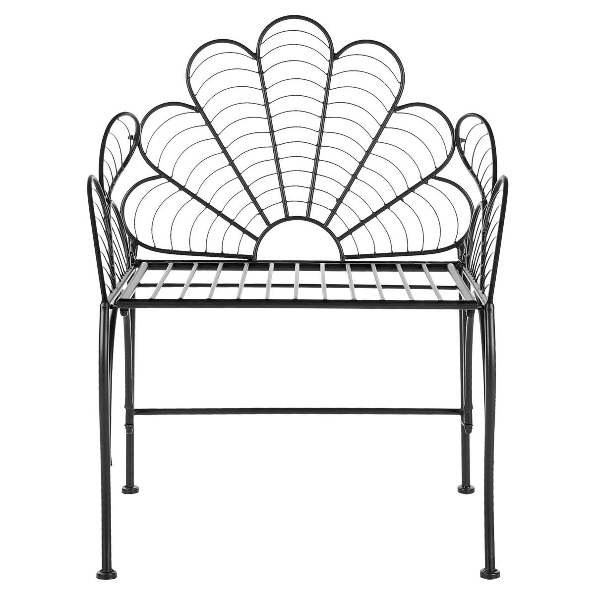 GARTENSTUHL Metall schwarz Liguria - Schwarz, Metall (71/91/49cm) - Beliani
