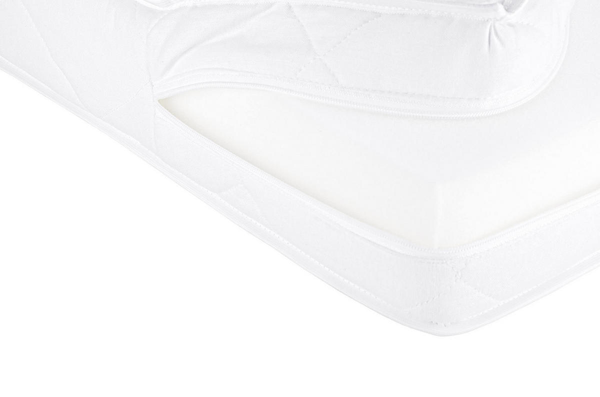 KINDERROLLMATRATZE 60/120/11 cm 100 % Polycotton gesteppt und weich Kindermatratze ZERTIFIKAT - Weiß, Naturmaterialien - Best for Kids
