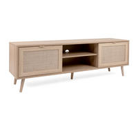 TV-LOWBOARD Eiche Sonoma, Bast-Dekor 150 cm, TV-Unterteil skandinavisch - Eichefarben, Holz/Holzwerkstoff (150/52/40cm) - Furn.Design