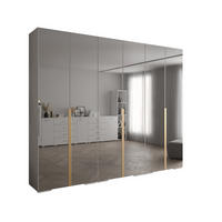 DREHTÜRENSCHRANK 236.7/300/47 6-türig - Goldfarben/Weiß, Holz/Metall (300/236.7/47cm) - Abiks Möbel