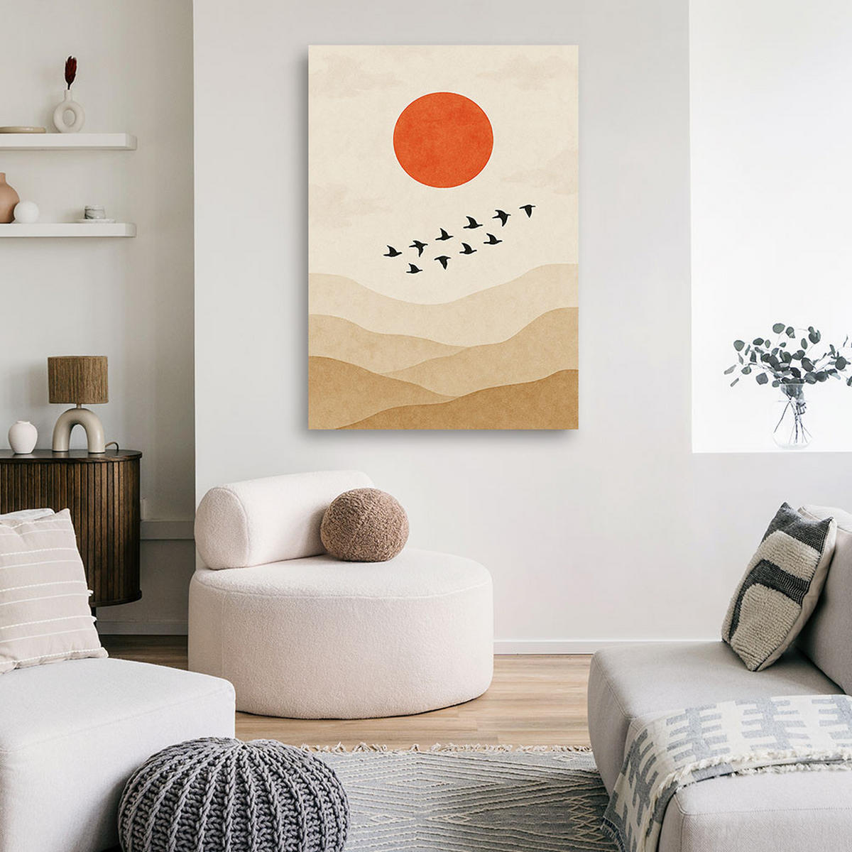 LEINWANDBILD Landschaften 60x90cm - Beige, Textil (60/90cm) - Feeby