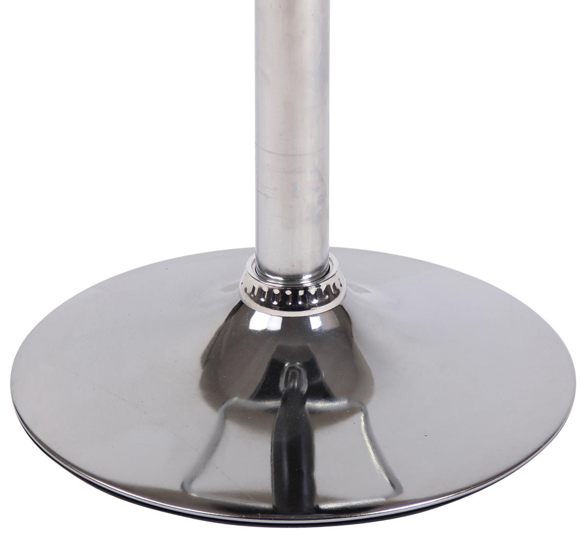BARHOCKER Stoff braun - Chromfarben/Braun, Textil/Metall (36/63/39cm) - CLP