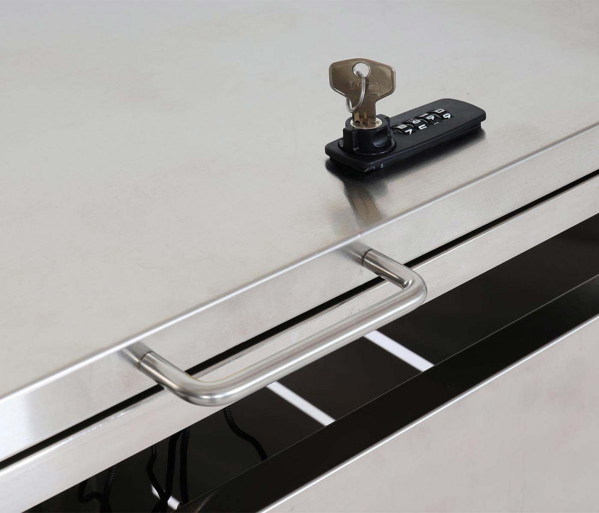 MÜLLTONNENVERKLEIDUNG 1ER Silber - Silberfarben, Metall (60/103/62cm) - MCW