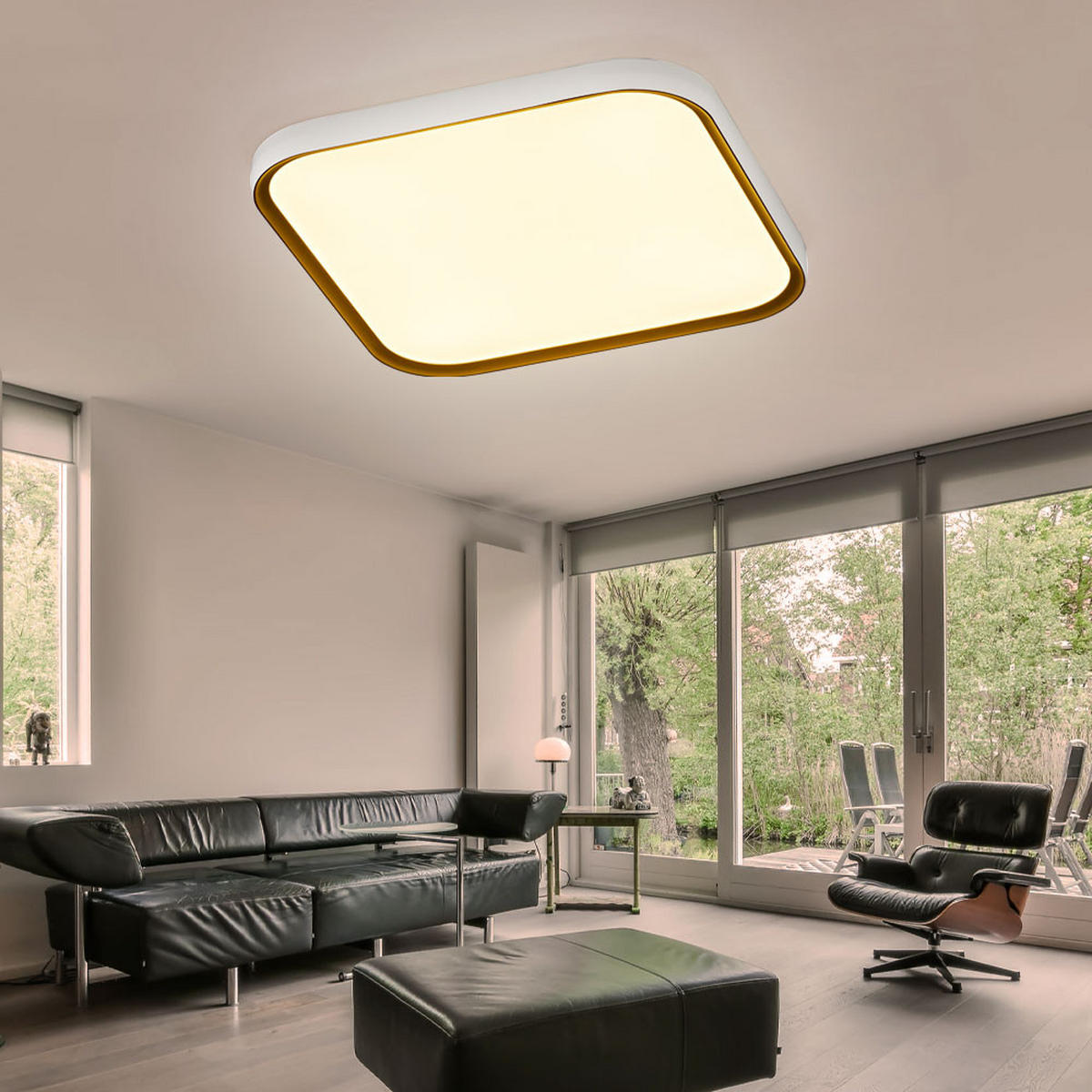 LED DECKENLEUCHTE Weiß Modern - Weiß, Metall (62/62/4cm) - Wofi