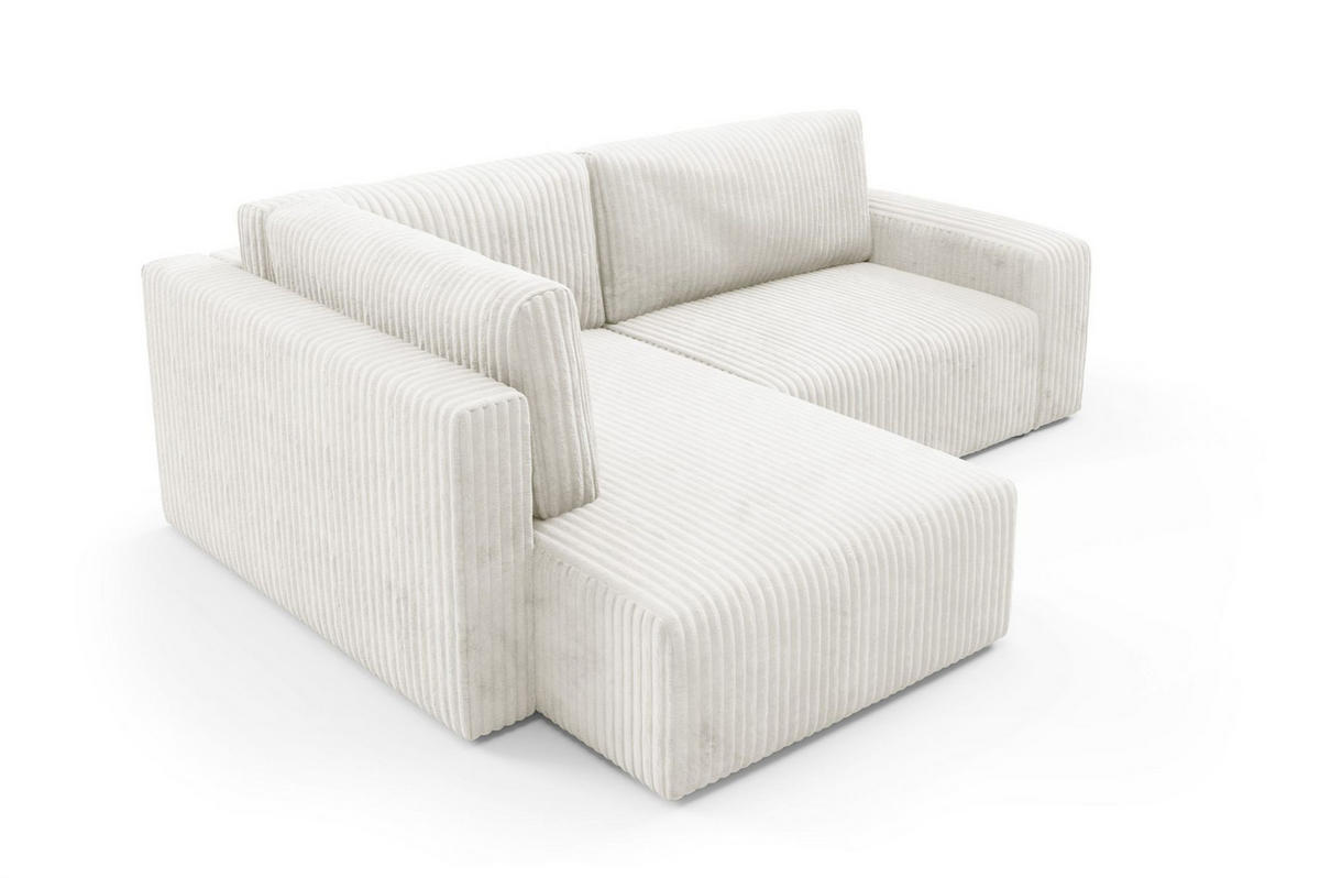 ECKSOFA Natalia Xl - Creme, Holzwerkstoff/Textil (182/245cm) - Fun Möbel