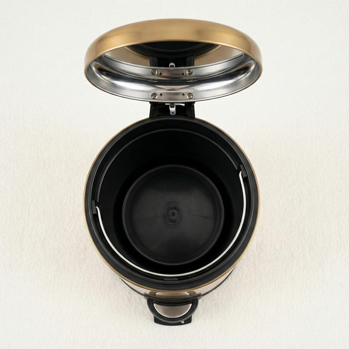 BADEZIMMERKORB mit langsam schließendem Deckel Steg 3 l 24/18/26 cm - Kupferfarben, Metall (18/26/24cm) - NUXIO