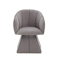 DREHSTUHL 360° Chenille Ergonomischer Sessel Wohnzimmer & Schlafzimmer - Grau, Textil (56/74.5/54cm) - Urban Meuble