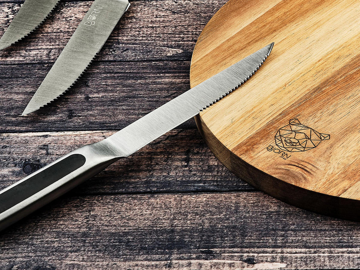 STEAKMESSER Loki - 6er-Set - Silberfarben, Metall (24cm) - Björn