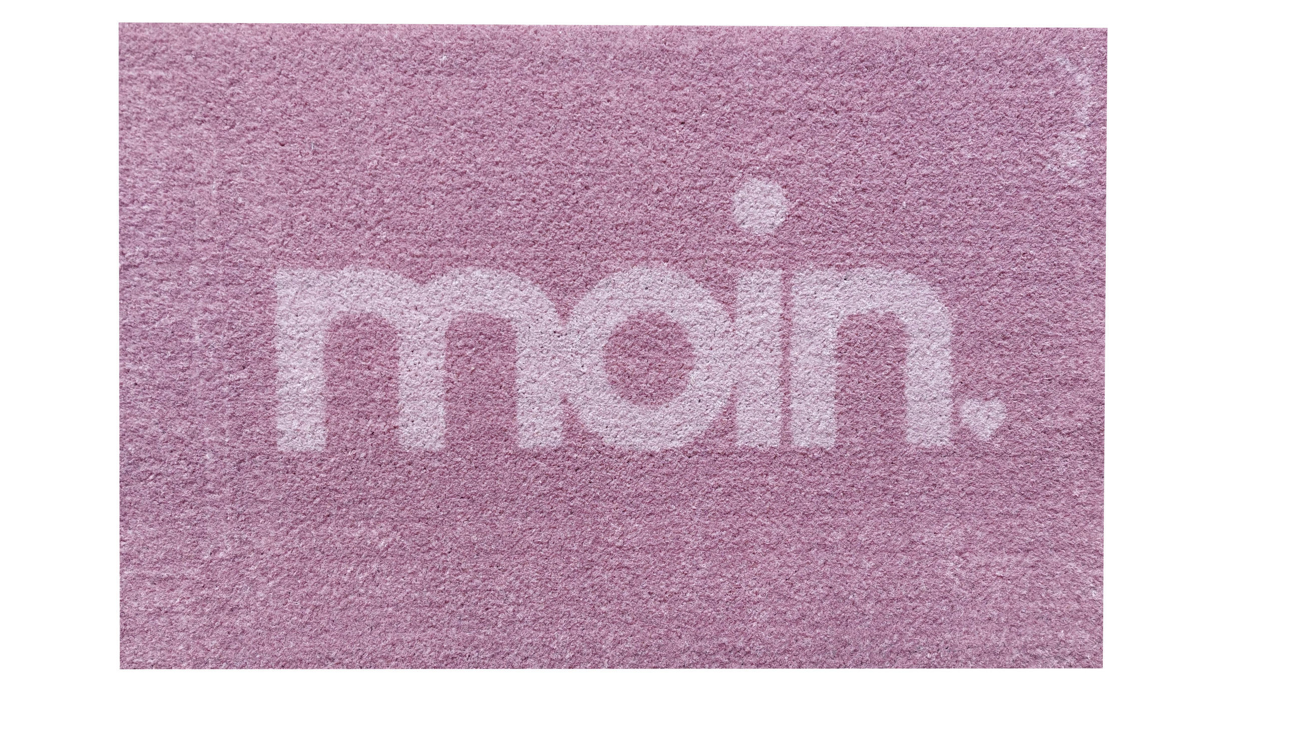 OUTDOOR FUßMATTE "Gabi" mit Spruch "Moin" Pink 50 x 75 cm - Pink/Rosa, Kunststoff/Textil (50/75cm) - MAD ABOUT MATS