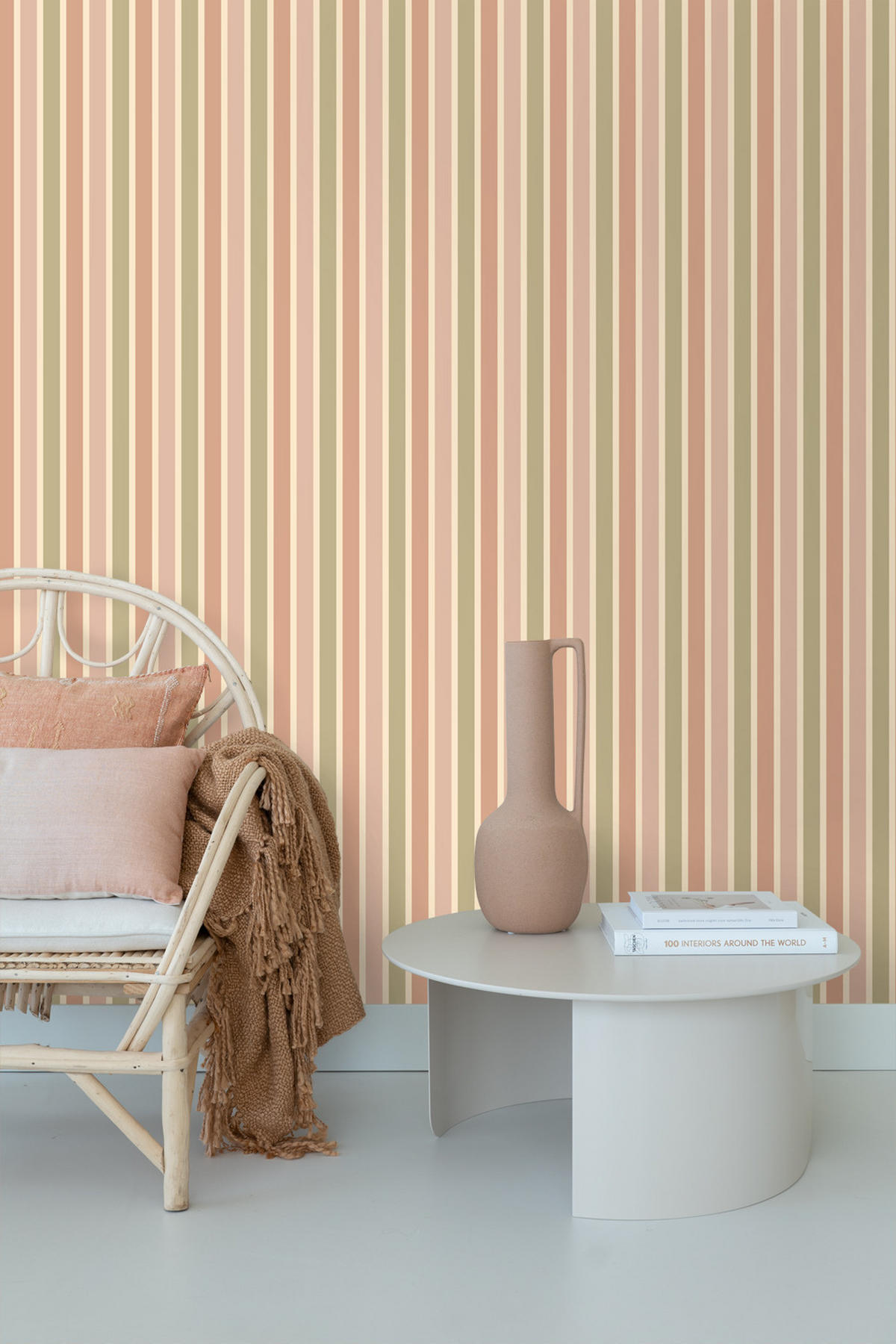 TAPETE Streifen 50 x 900 cm - Pink, Papier (50/900cm) - ESTAhome