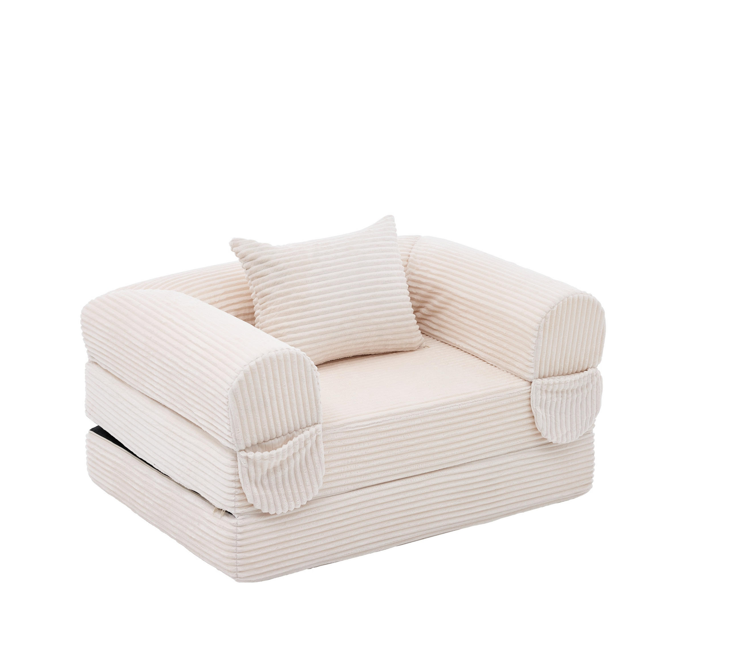 SCHLAFSOFA DE-35175 klappbar 2-in-1 Beige - Beige, Textil (85/65/120cm) - ComfortXL