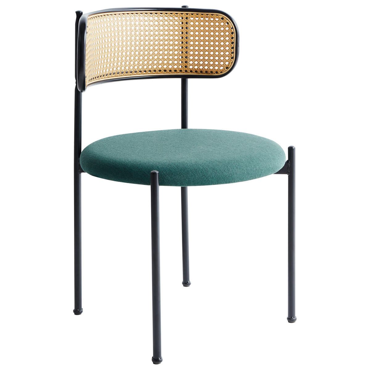 ESSZIMMERSTUHL 2er-Set Schwarz Andover - Schwarz/Braun, Metall (50/75/50cm) - Beliani