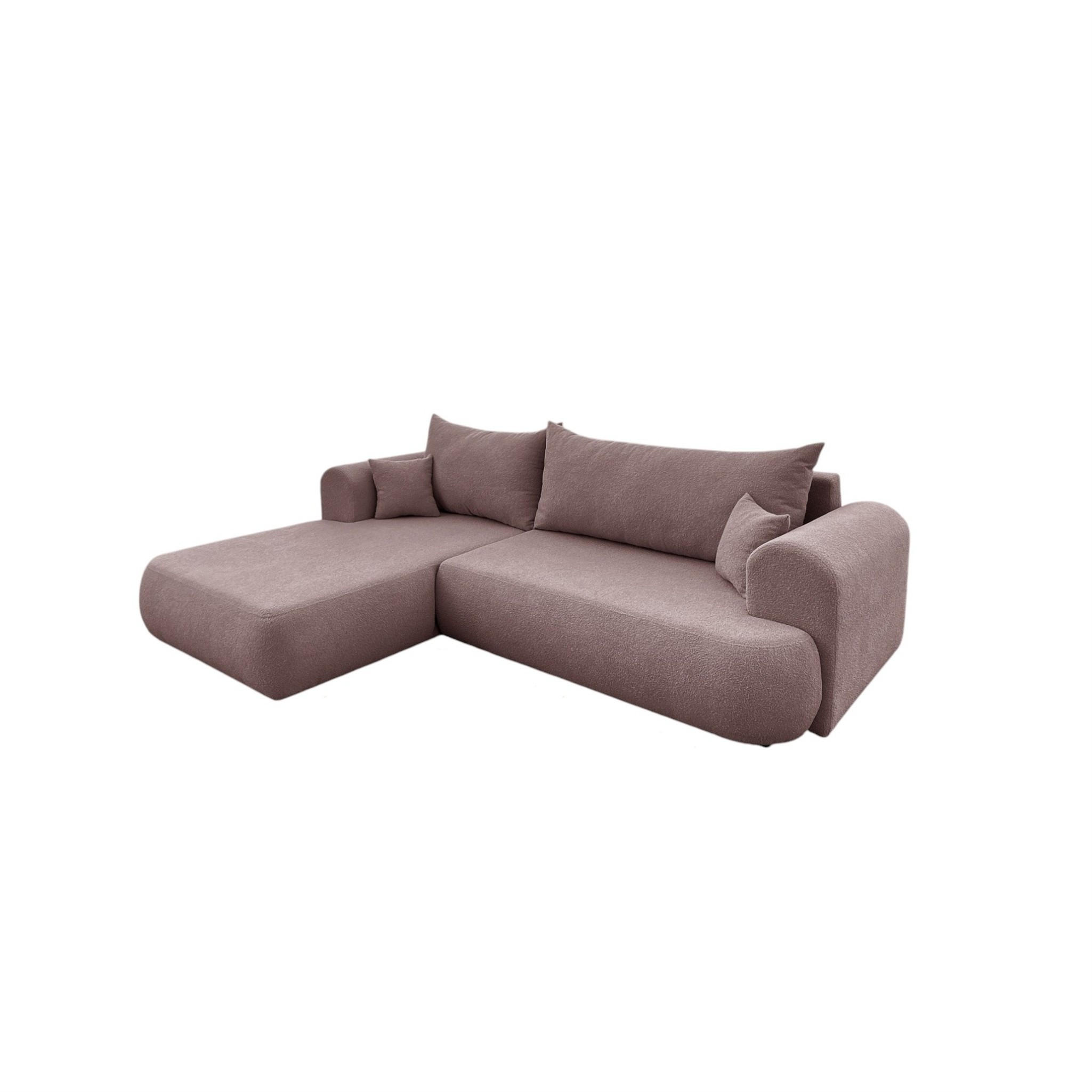 ECKSOFA Anike In Now Or Never - Altrosa, Holzwerkstoff/Textil (260/173cm) - Fun Möbel