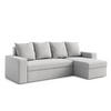 ECKSOFA L Form Climpy Hellgrau 242/145/98 cm – mit Schlaffunktion und Bettkasten - Hellgrau/Schwarz, Kunststoff/Textil (242/145cm) - AX Living