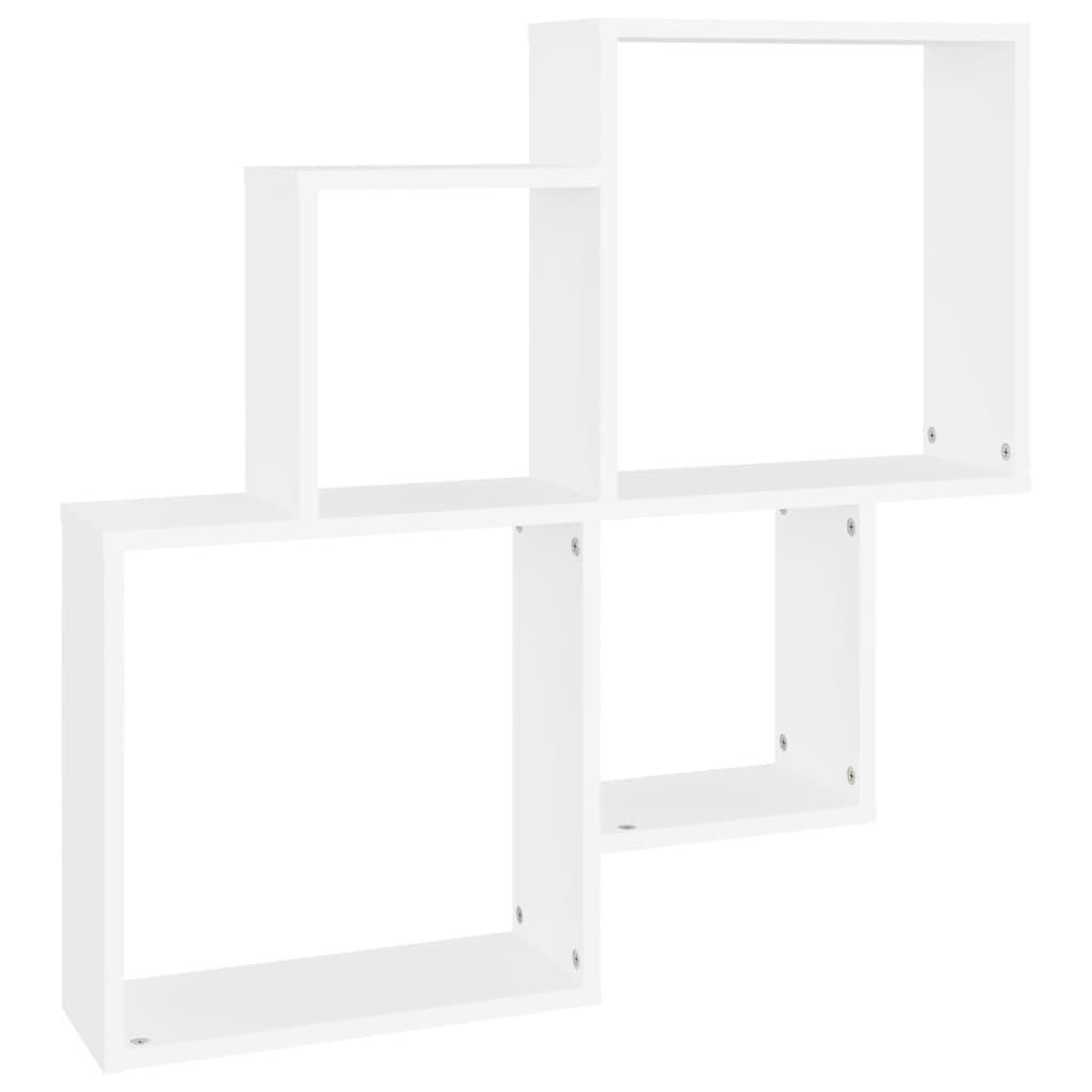 vidaXL Wandregal Weiß 80x78.5x15 cm