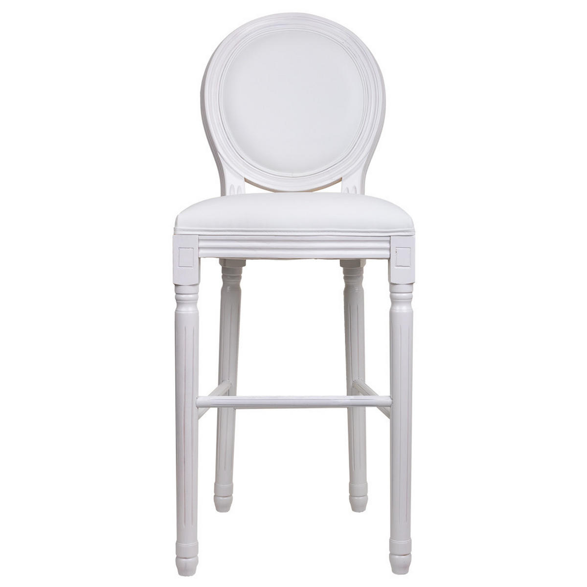 HOCKER aus Holz 52x46x116 cm - Weiß, Fell (52/116/46cm) - Wanderlust