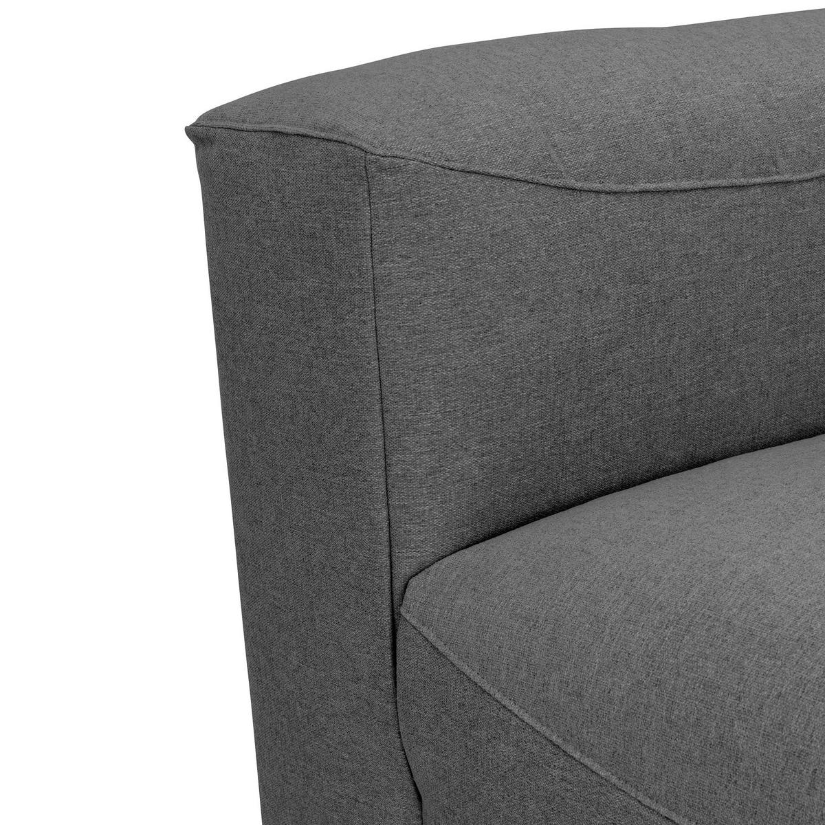 SOFA Element Armlehne links Kattrina Flachgewebe anthrazit - Anthrazit, Kunststoff (100/73/100cm) - 58aufmkessel