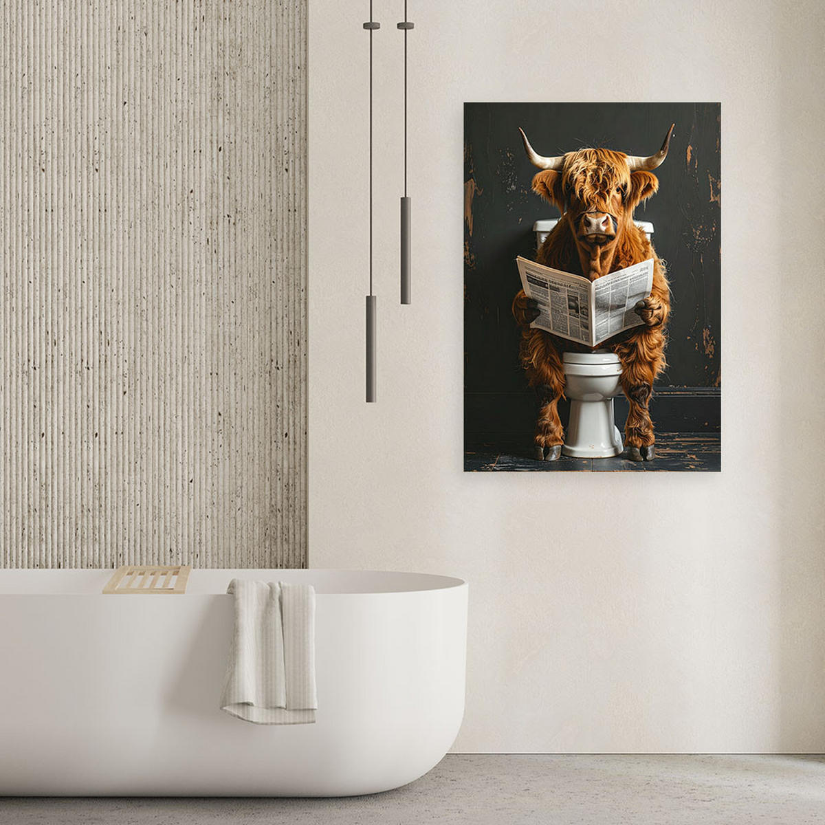 LEINWANDBILD Tiere 80x120cm - Schwarz, Textil (80/120cm) - Feeby