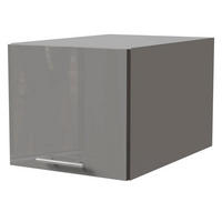 AUFSATZSCHRANK Essen W6B/40 Grau Hochglanz / Grau Matt 40 / 59 / 36cm - Grau, Holz/Holzwerkstoff (40/59/36cm) - Feldmann-Wohnen