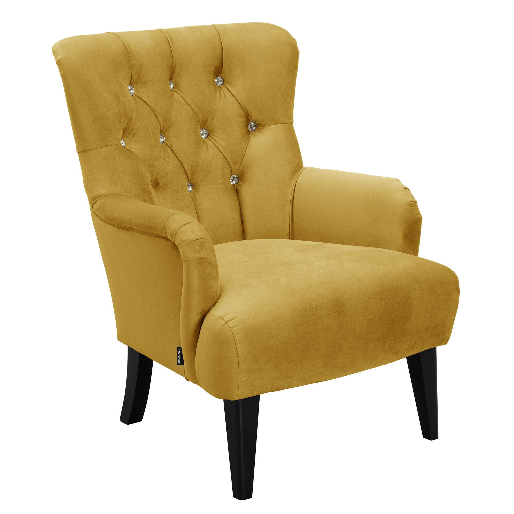 SESSEL Kayley Samtvelours mais - Currygelb, Kunststoff (71/97/82cm) - 58aufmkessel