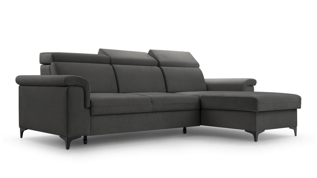 ECKSOFA VERMO DUNKELGRAU - Dunkelgrau, Textil (252/170cm) - Luxkor24