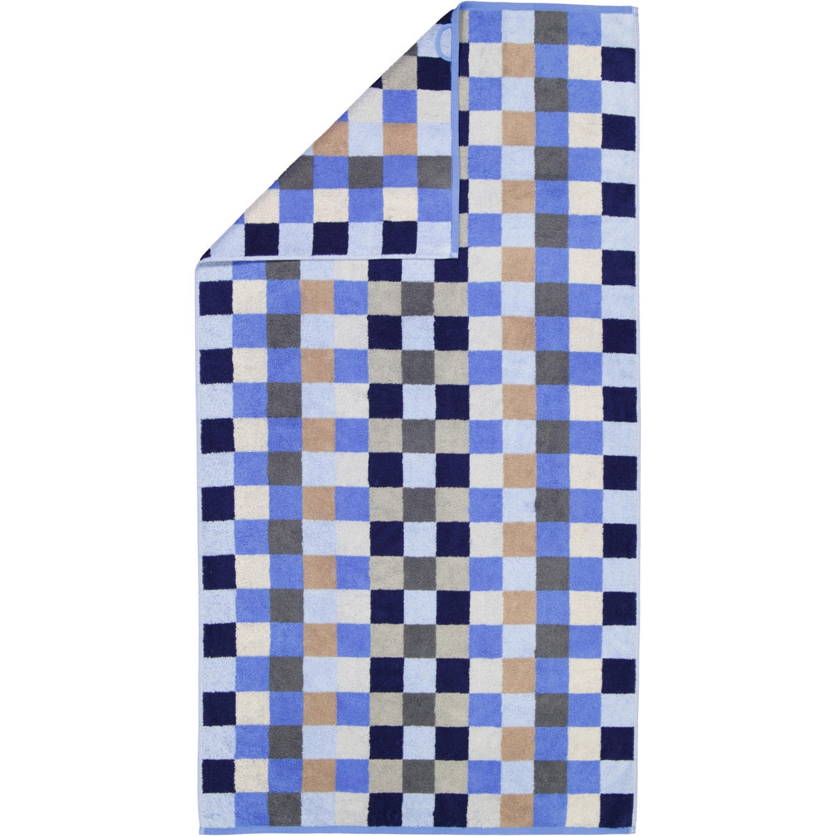 HANDTÜCHER UNIQUE KARO 942 SAPHIR - 11 - Blau, Textil (70/140cm) - Cawö