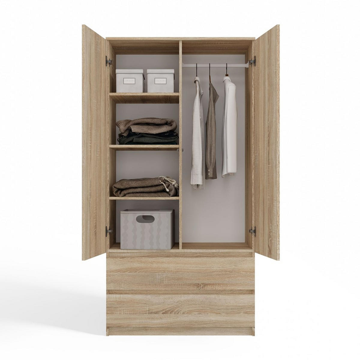 ŠATNÍK Sonoma 90/180/50 - dub sonoma, kompozitné drevo (90/180/50cm) - RAUMHIRSCH FURNITURE