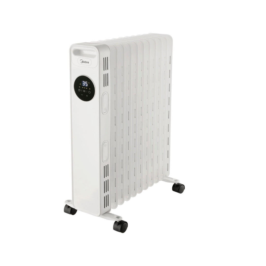 ÖLRADIATOR NY2009 2000W, Elektrische Heizung, Heizkörper, Heizgerät, mobile Elektroheizung, Elektroheizkörper, Elektro Konvektor, Heizlüfter - Weiß, Metall (28/64/39cm) - Midea
