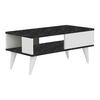 COUCHTISCH Ludvika 90/45/40 cm - Schwarz/Weiß, Holzwerkstoff/Kunststoff (45/90/40cm) - [en.casa]