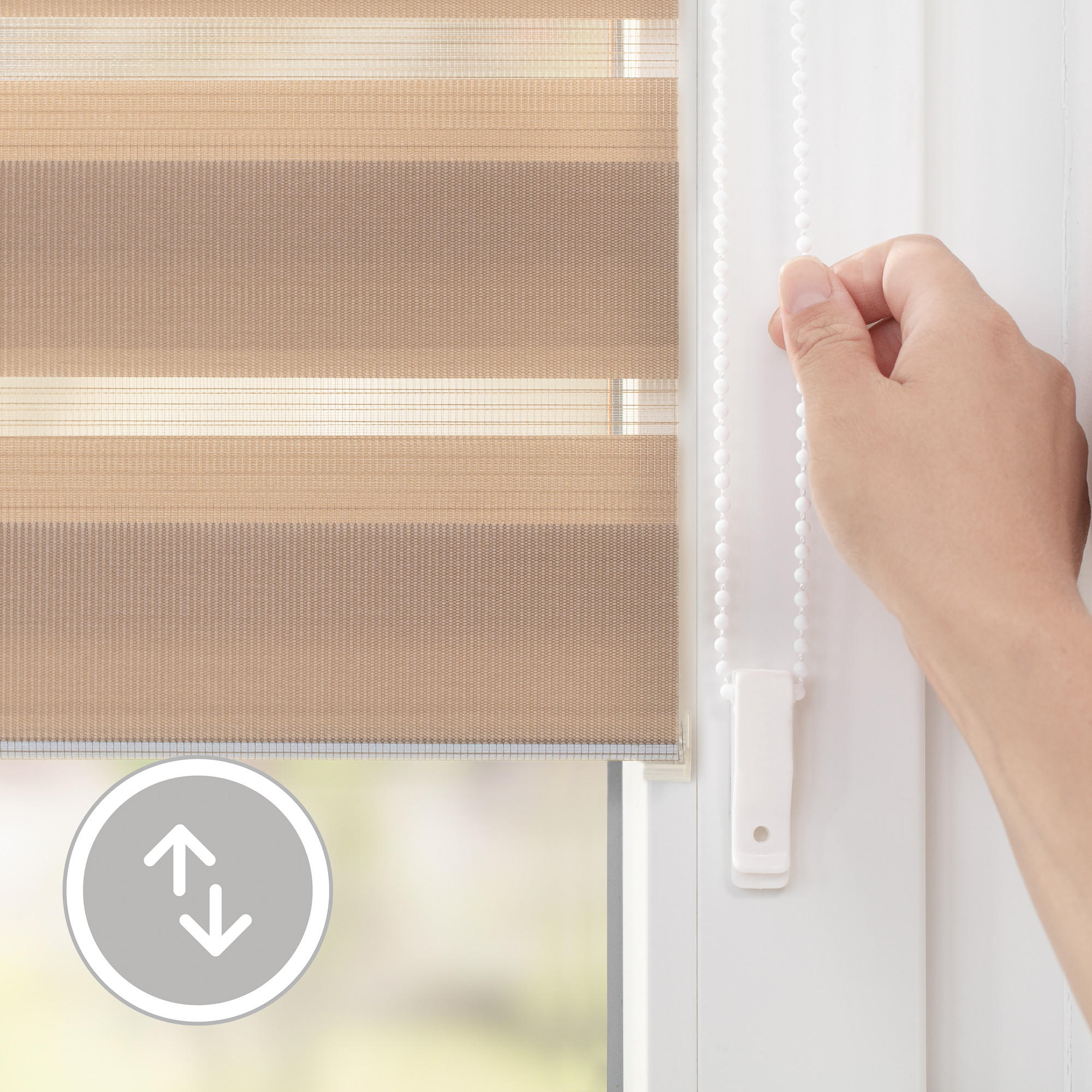 DUO ROLLO KLEMMFIX, OHNE BOHREN - Taupe, Kunststoff (50/150cm) - Lichtblick Original